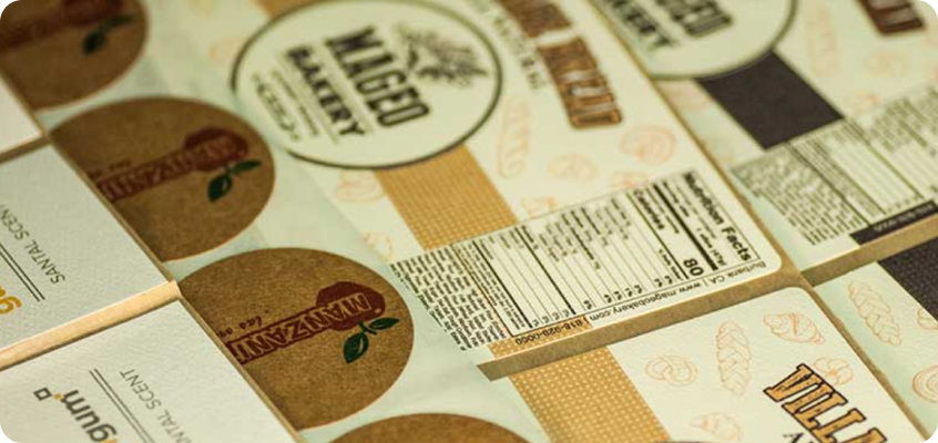 brown paper label