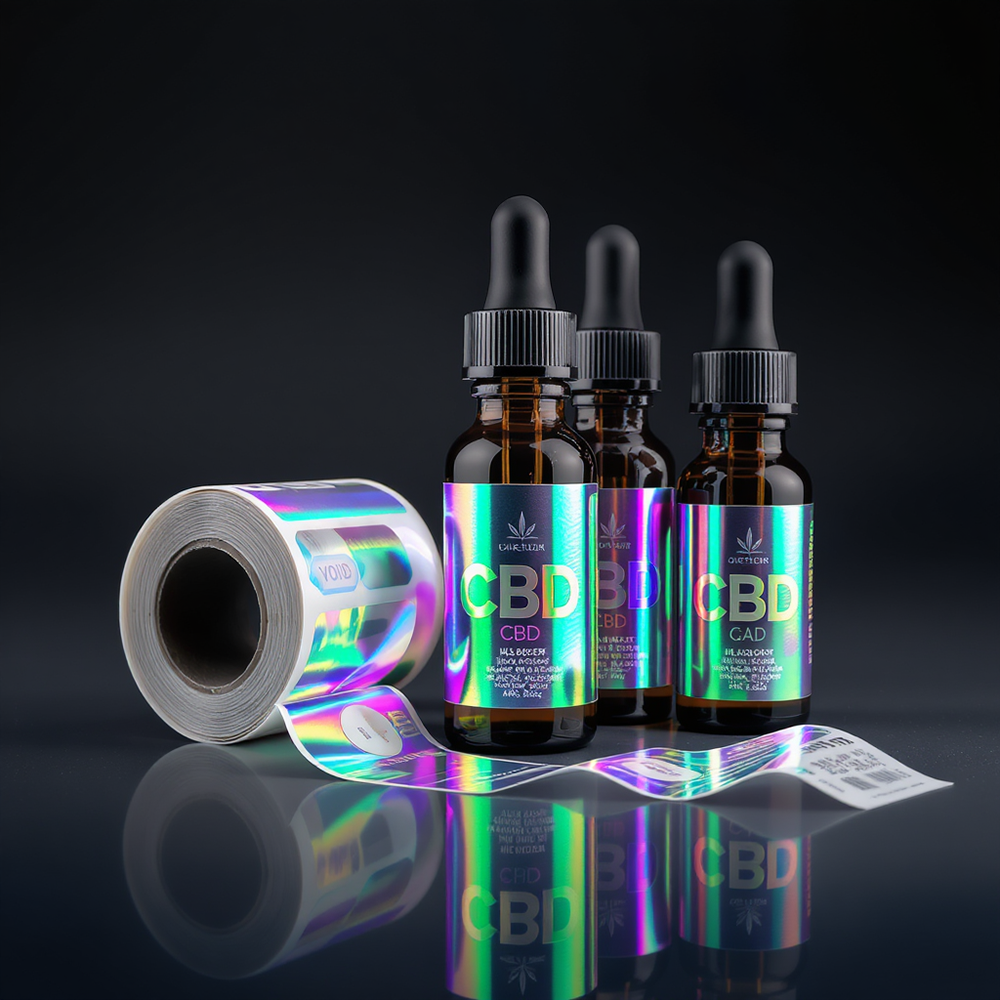 CBD products with holographic labels
