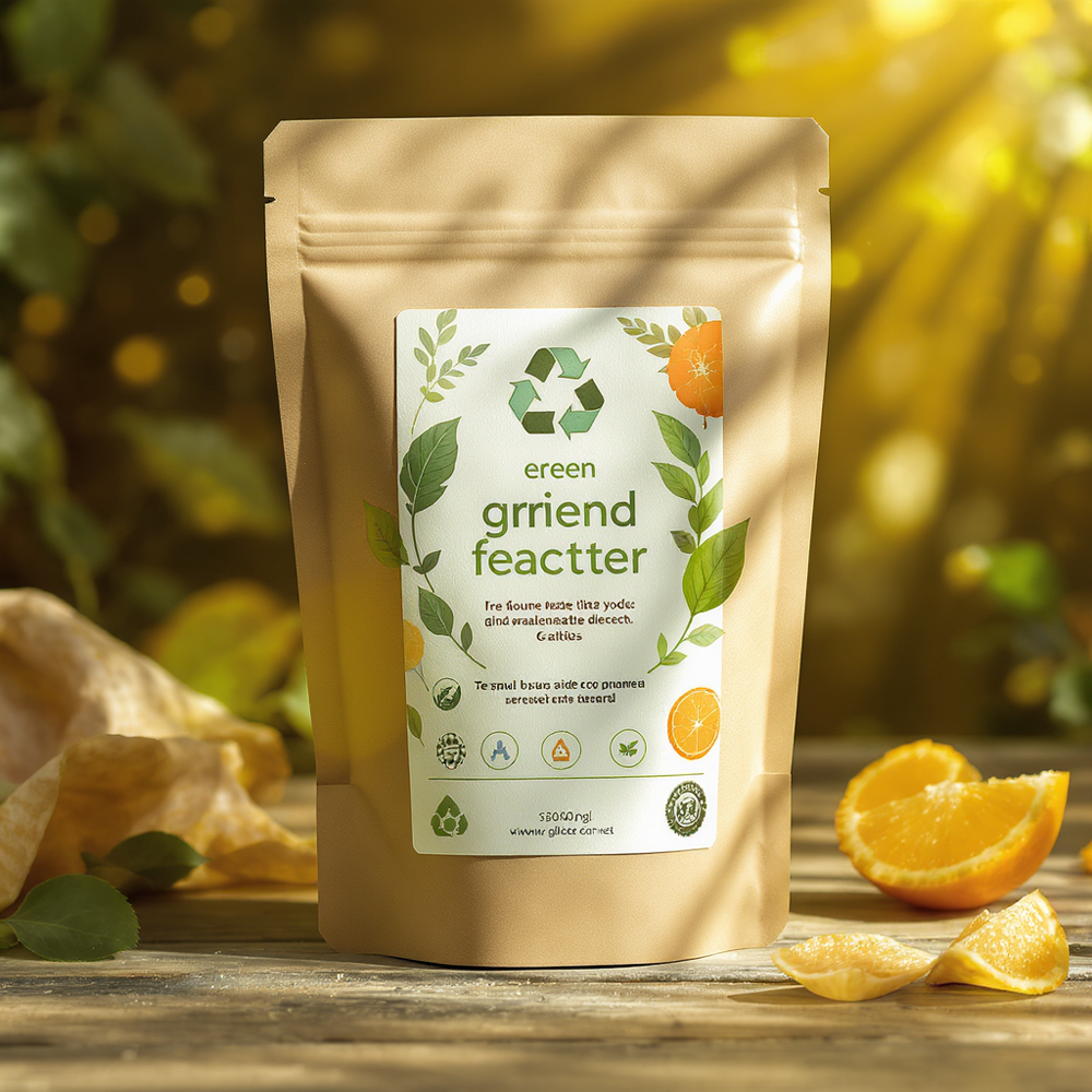 product with sustainable packaging label